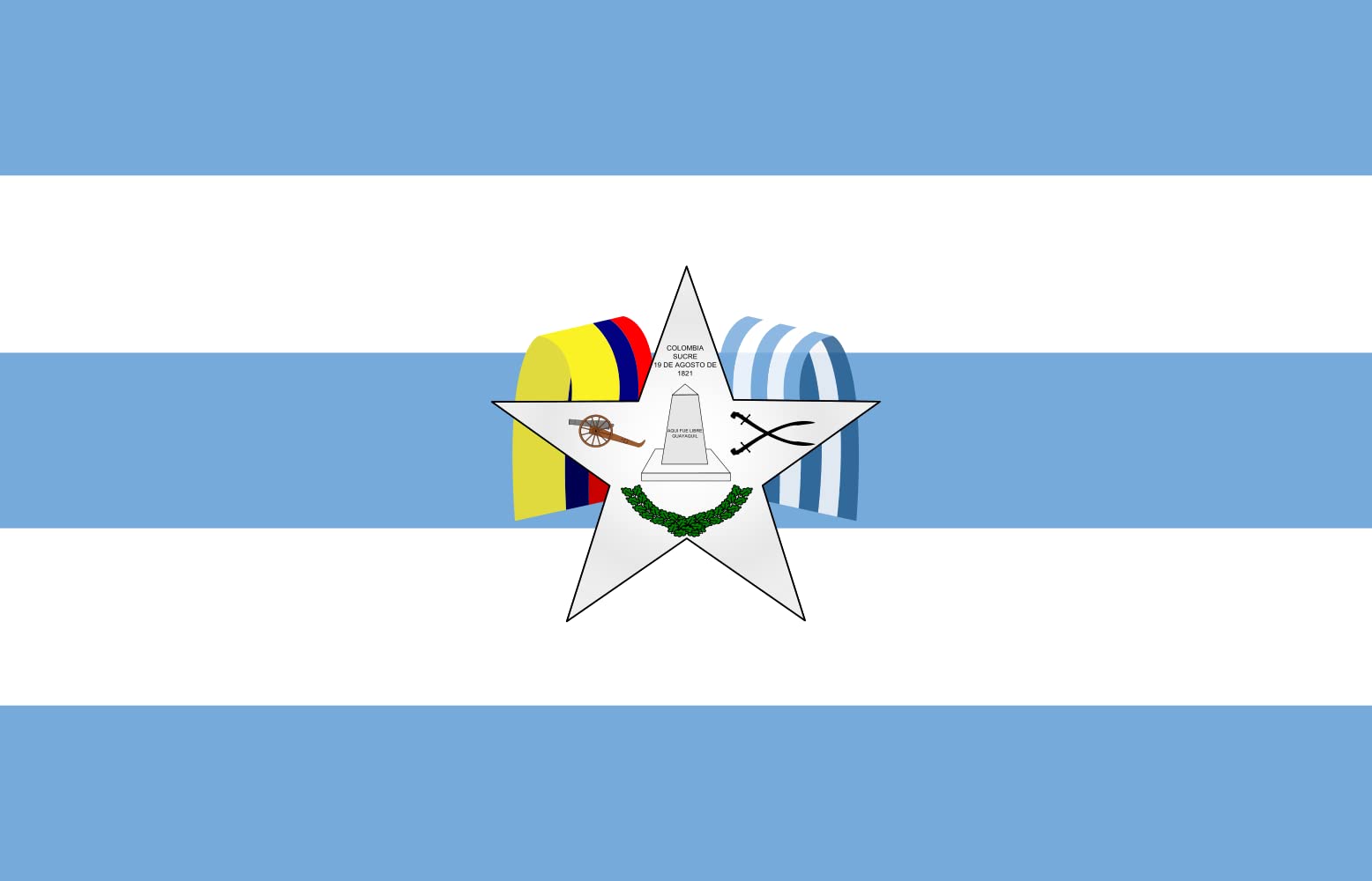 Drapeau Large Yaguachi 80x160cm | Grand drapeau paysage de 1.35m² pour mât
