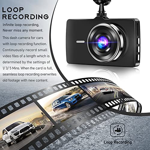 Jpnew 4K Dash Cam WiFi Full HD WDR Telecamera per