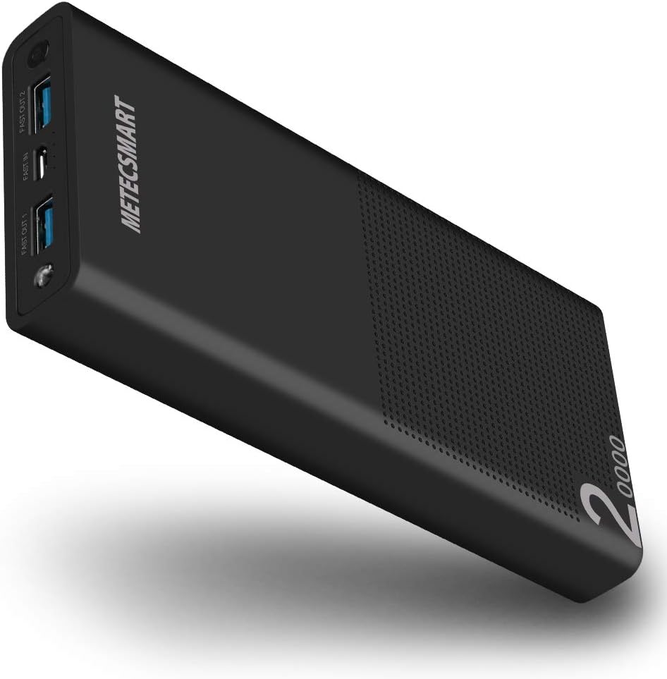 Metecsmart Power Bank Portable Phone Charger 20000mAh Quick Charge 3.0 Powerbank External Battery Packs QC3.0 for Mobile Phones,iPhone X/8/7/6,iPad,Samsung S7/S8/S9/Plus,Switch MacBook
