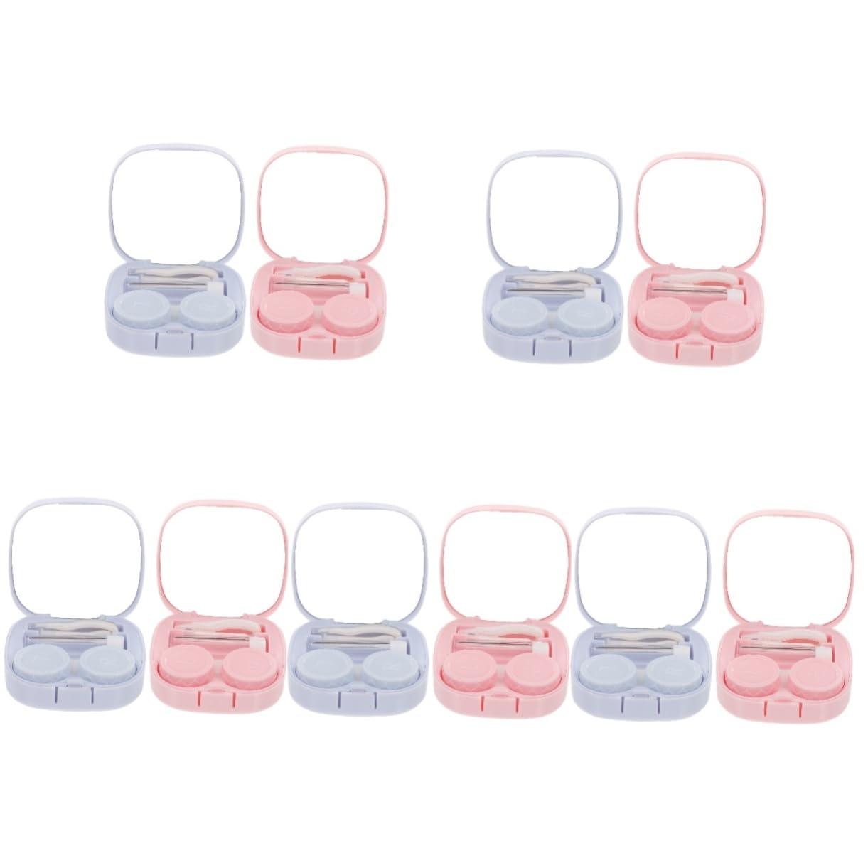 Didiseaon 10 Set custodia per lenti a contatto sovraocchiali custodia occhiali custodie occhiali custodia porta occhiali custodia per occhiali caso contatti accessori da viaggio plastica