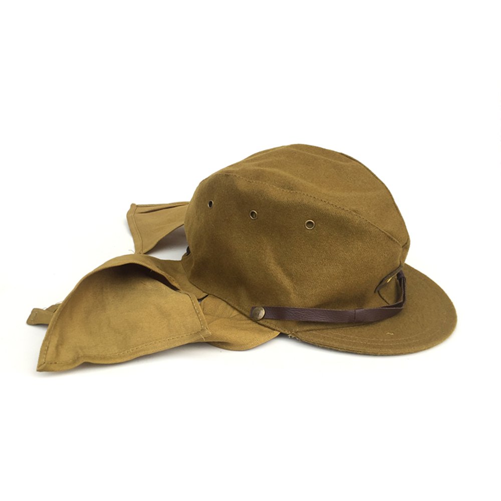 WW2 IJA Soldier Field Hat Retro Japanese Drape Woolen Combat Cap Remake WWII Japan Equipment Items (59 cm)