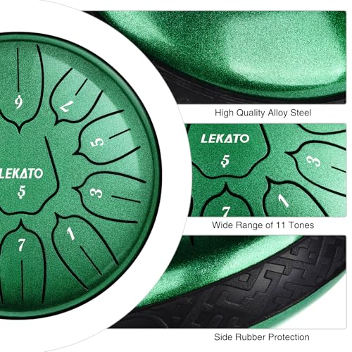 Steel Tongue Drum 6 Inch, 11 Notes - Rain Drum for Meditation and Yoga