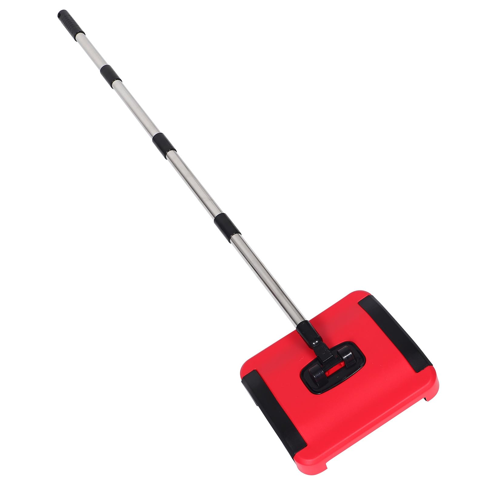 Artibetter Balai à Tapis Manuel Léger avec Rouleaux Rotatifs en Pp et Acier Inoxydable, Nettoyeur pour Poussière et Poils D'animaux à Usage Domestique, 1 Set
