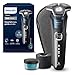Philips Shaver Series 5000, Wet & Dry Electric Shaver, with SkinIQ Technology, Electric Razor with Pop-up Trimmer, Travel Case, Quick Cleaning Pod, Electric Blue, Model S5889/50