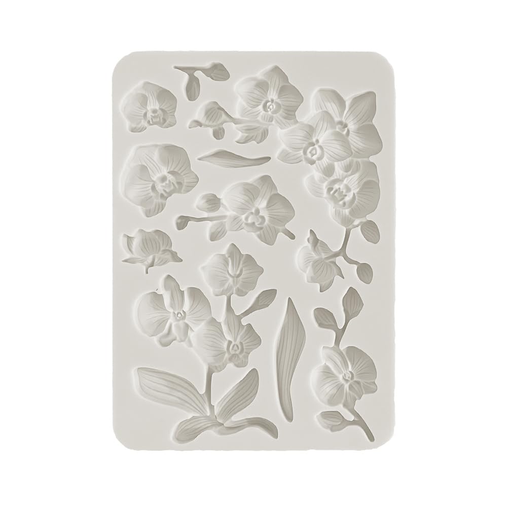 Stamperia Silicon Mould A5 Orchids and Cats Orchids