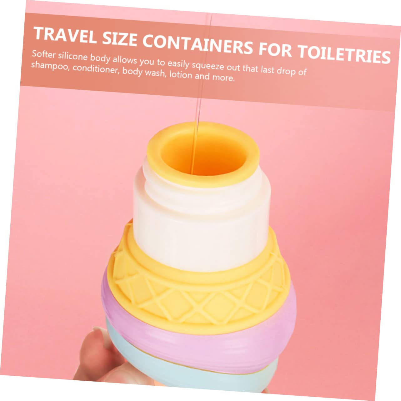 MAGICLULU 3 Set Di Piccole Bottiglie Da Viaggio in Silicone Contenitori Per Articoli Da Toeletta Per Shampoo Contenitori Per Liquidi Da Viaggio Ricaricabili Pompa 3 Pezzi*3