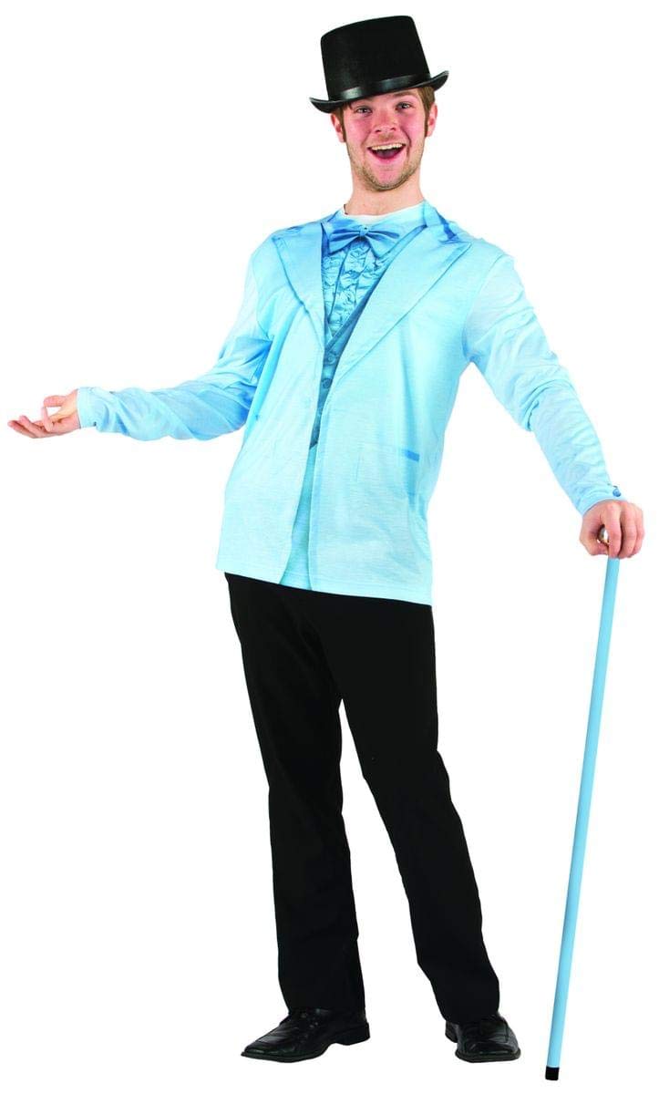 Faux Real3D Photo-Realistic Long Sleeve Tuxedo T-Shirt