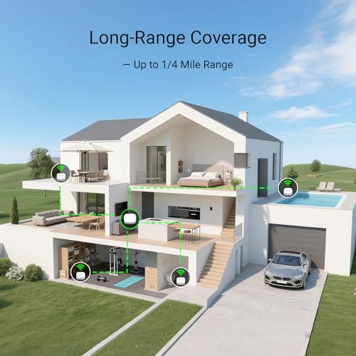 YoLink Water Leak Starter Kit: Hub + 4 Leak Sensor 1 (Silent), LoRa Long-Range, App/SMS/Email Alerts, D2D Offline Triggers, 2 AAA Up to 5-Year Battery, Compatible with Alexa/IFTTT/Home Assistant