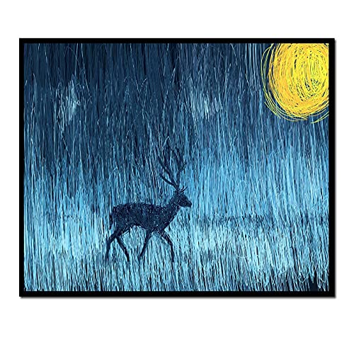 Diamond painting strass image de wapiti pour décoration murale