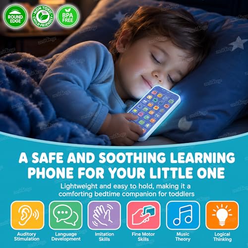 Image of Zest 4 Toyz Toy Phone for Kids | Educational Toy Mobile Phone | 28 Learning Mode Keys | Type - C Rechargeable | Pretend Play Mini Cell Phone Toy | Birthday Gift for Boys & Girls - Pack of 1