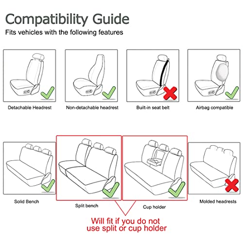 Baja Black & Gray Saddle Blanket Car Seat Covers With Steering Wheel Cover & Seat Belt Protectors 10Pc Universal Seat Covers Full Set For Sedan, Car #TOP4