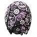 Hot Leathers HWH1078-4504 Sugar Skull Head Wrap (Black, OSFM)