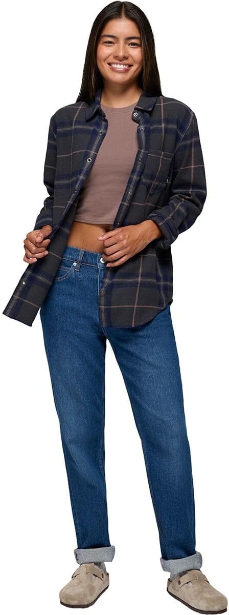 prAna, Golden Canyon Flannel Shirt - Women's, Black, XL - Image 6