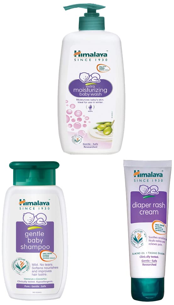 Himalaya Extra Moisturizing Baby Wash, 400 ml & Himalaya Gentle Baby Shampoo (200ml) & Himalaya Diaper Rash Cream,100gm-image-48