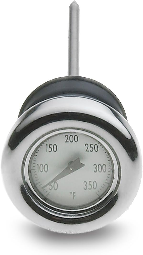 Black Face Oil Temperature Dipstick Gauge Fit for Harley 1965-91 Custom & OEM Side-Fill Tanks, Replaces 62635-79T 62666-87D