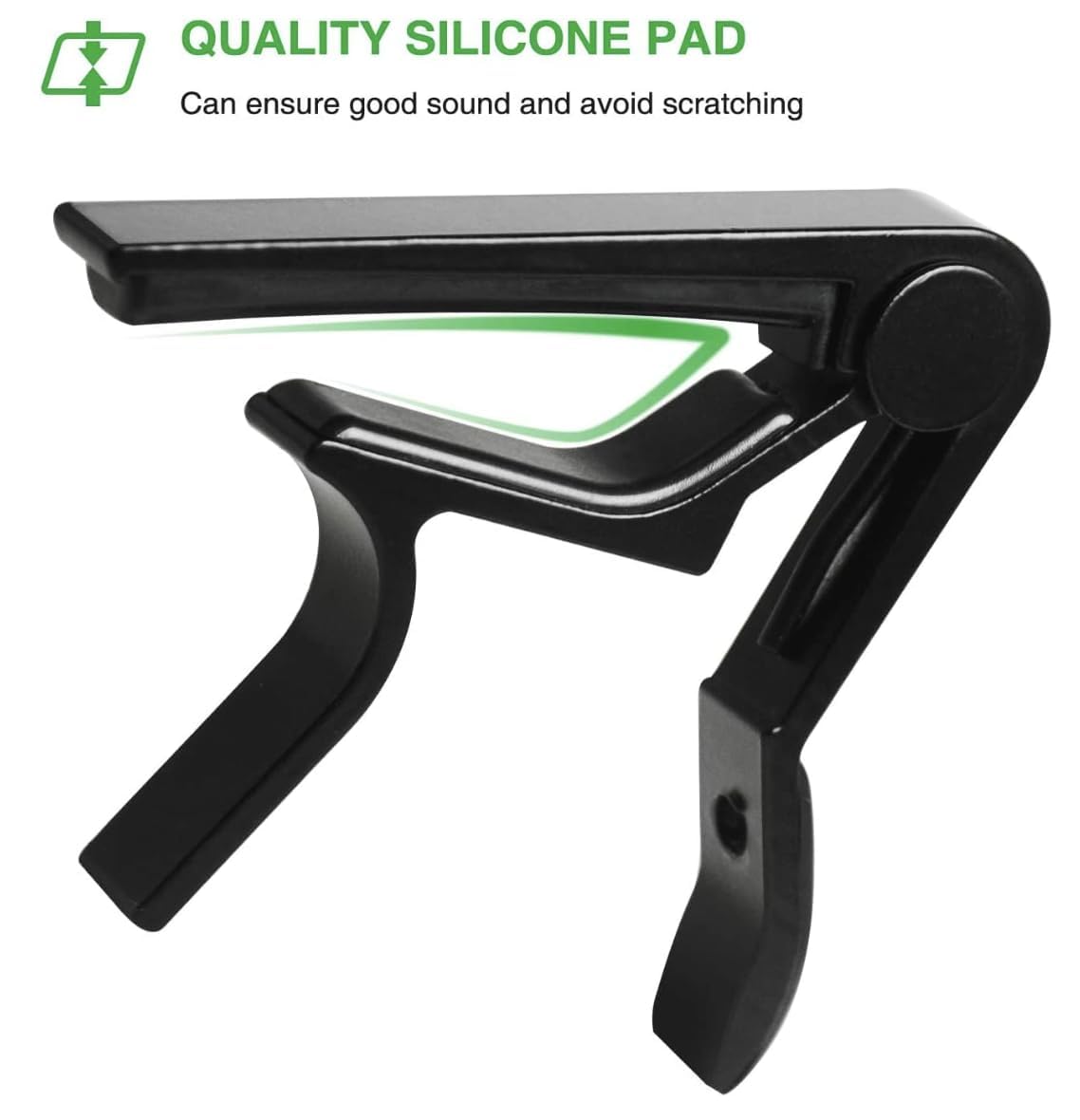 SIKO REEDS-Guitar Capo Quick Change For Ukulele, Bass, Electric And Acoustic Guitars (Black) - Image 5 thumbnail