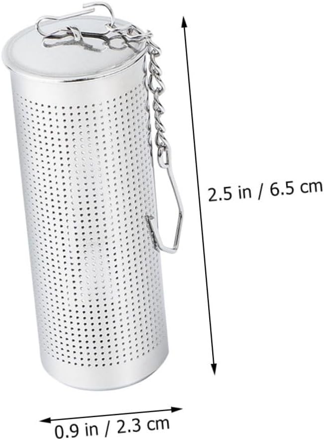 Generic 2pcs Stainless Steel Tea Infuser Ball High Temperature Resistant Spice Strainer Basket for Loose Leaf Tea Brewing and Soup Filtering with Chain Design for Home Use