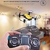 Mini dron SIMREX con cámara 720P para niños y principiantes - cuadricóptero RC plegable, posicionamiento por flujo óptico, altitud fija, giro 3D, 2 baterías 20 min de vuelo, seguro y fácil para interiores y exteriores, juguete regalo (amarillo) 7