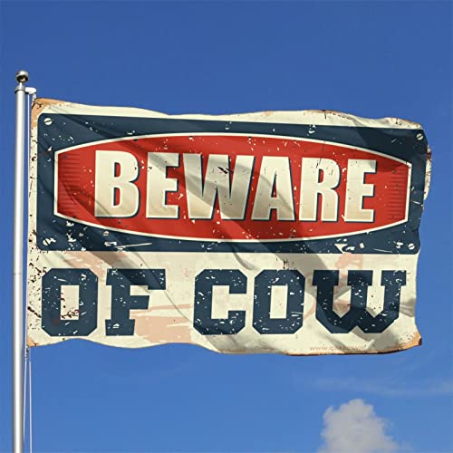 Drapeau Beware Of Cow COTECI pour décorer un bar de taille 152x244 - 2