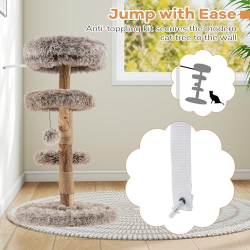 Árbol para Gatos de Madera de Pera 35.5 pulgadas miniatura 7