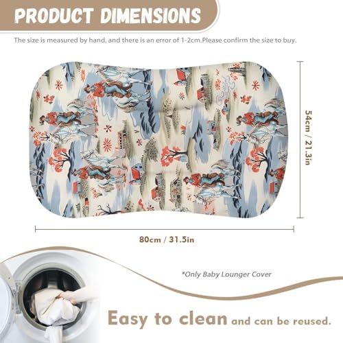 Image of ZOUTAIRONG Western Cowboys Crib Sheets Polyester Bassinet Sheets Mini Crib Sheets for Bassinet Pad /Mattress Universal Bassinet Sheets Breathable and Heavenly Soft Blue