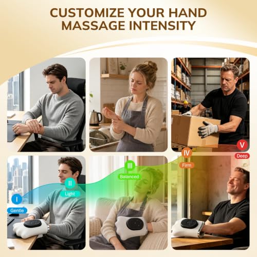 Image of VARIPOWDER Hand Massager Heated and Compression Hand Massager for Arthritis