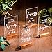 4 Pcs Acrylic Wedding Reception Signs with Wood Stand Clear Gifts and Cards Sign with Holder Please Sign Our Guestbook 5 x 7 Inch Rustic Calligraphy Wedding Sign for Wedding Ceremony Reception(Basic)