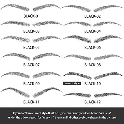 Aresvns Tattoo Eyebrows 66 Pairs,Black Eyebrow Tattoo Stickers,Realistic Bionic Eyebrow,Eyebrow Transfers For Women Waterproof And Long-Lasting 3-5 Days Christmas Gift #TOP5