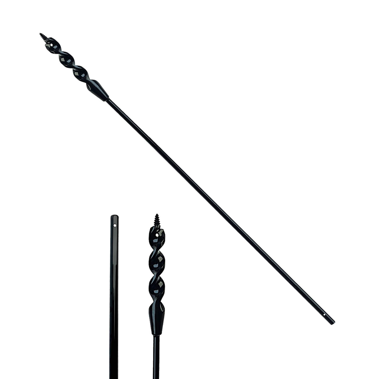 DECKRKAT 36" Flexible Installer Drill Bit - 1/2" Auger with Fish Eye Hole & Anti-Slip 3-Flat Shank for Wire Pulling Through Walls, Ceilings, Sidewalks.