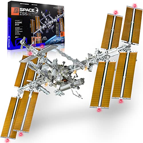 Image of Space-O DIY Science Kit - Solar Powered International Space Station Electronic Science Kits - Educational Model Kits for 14+ Year Old Teens - Smart Science Toys Gifts for Teenagers, Adults