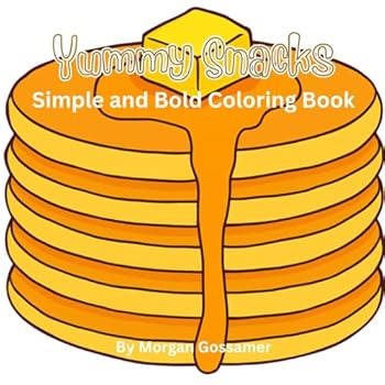 Paperback Yummy Snacks: Bold and Simple Coloring Book
