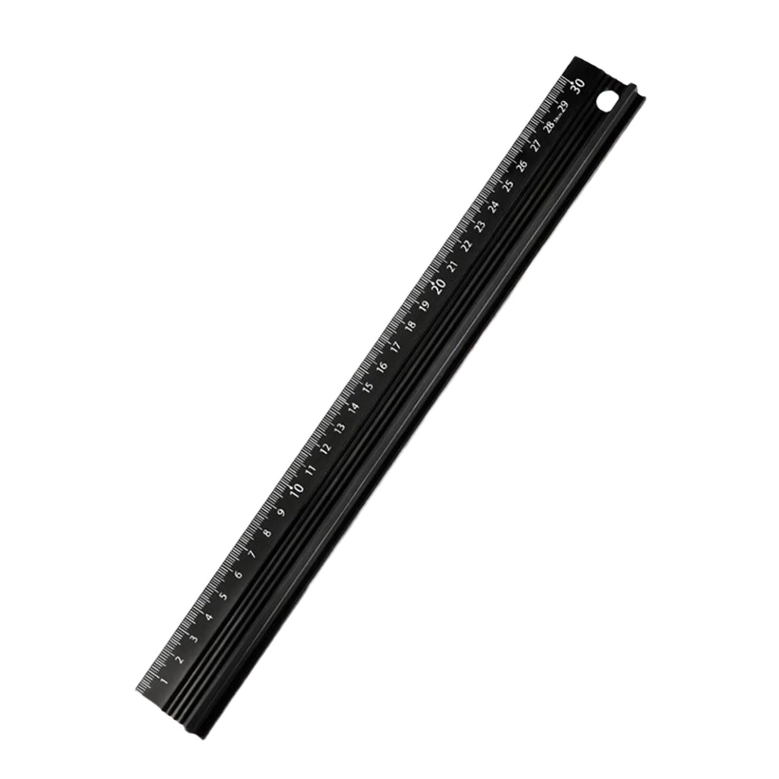 Zbiianxer Black Professional Thickened Aluminum Ruler 3 Size For Accurate Measurement & Smooth Cutting In Crafting & Construction Aluminum Measuring Ruler