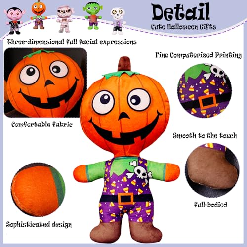 COSORO 30cm Halloween Plüschtier Kürbis,Plüsch Spielzeug Horror Gesicht,Weicher Kuscheltier Flauschiger Stofftier Kürbis Stoffpuppe Spielzeug Kinder Heimdekoration