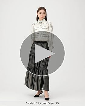 ダブルスタンダードクロージング シャイニープリントティアードスカート ダブルスタンダードクロージング シャイニープリントティアード