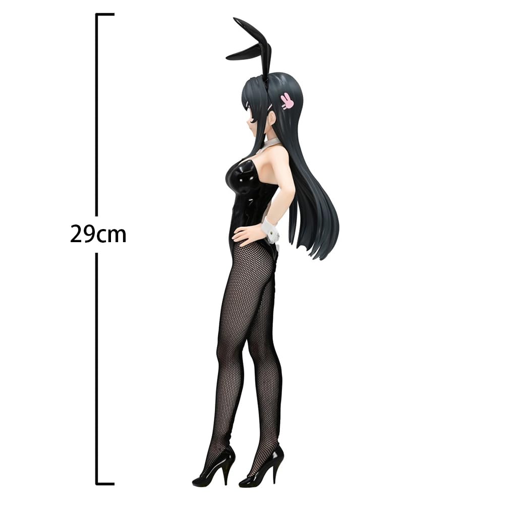 Figurka Mai Figurka Mai Figurka Anime, Czarny Kostium Króliczka, Pozycja Stojąca, Rzeźba, PCV, Dekoracja Biurka, Prezent kolekcjonerski, 29 cm