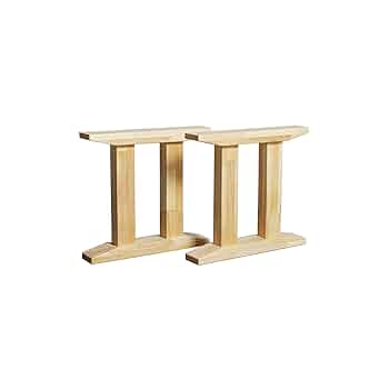 rusifa／オーダー　ハイテーブル② Amazon.co.jp: 木製脚 Ⅱ型 パイン集成材 奥行34×高さ34cm