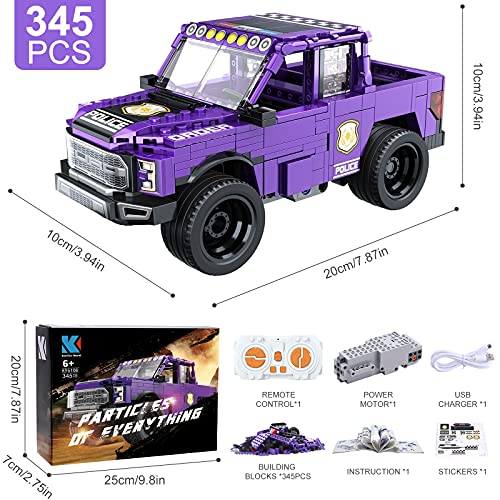 Ferngesteuertes Bausteinauto, APP & Ferngesteuerter Geländewagen Spielzeug mit Leistungsstarker Motor, 2,4GHz Pickup… – Bild 7