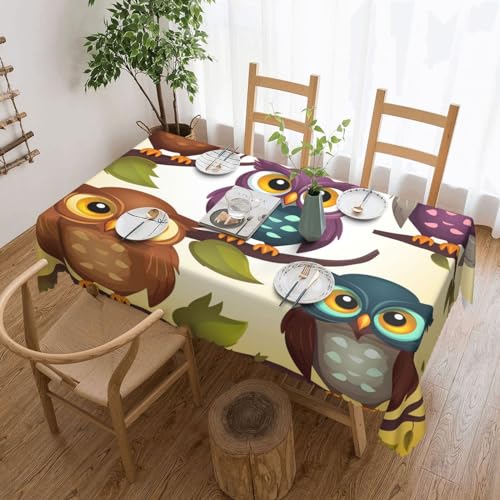 Nappe rectangulaire en polyester lavable anti-tache anti-pli 137x183 cm de table - 2