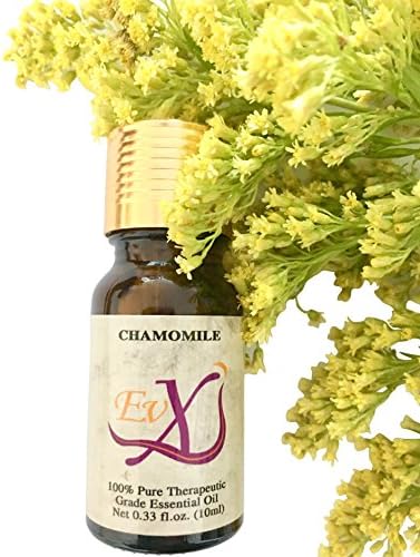 Organic Chamomile Essential Oil Aromatherapy Relaxing Sleep Aid, Muscle Relaxant, Anxiety & Tension Relief, a Sense of Calm, Serenity, Therapeutic Grade Massage Oil, Kids Safe, 10ml