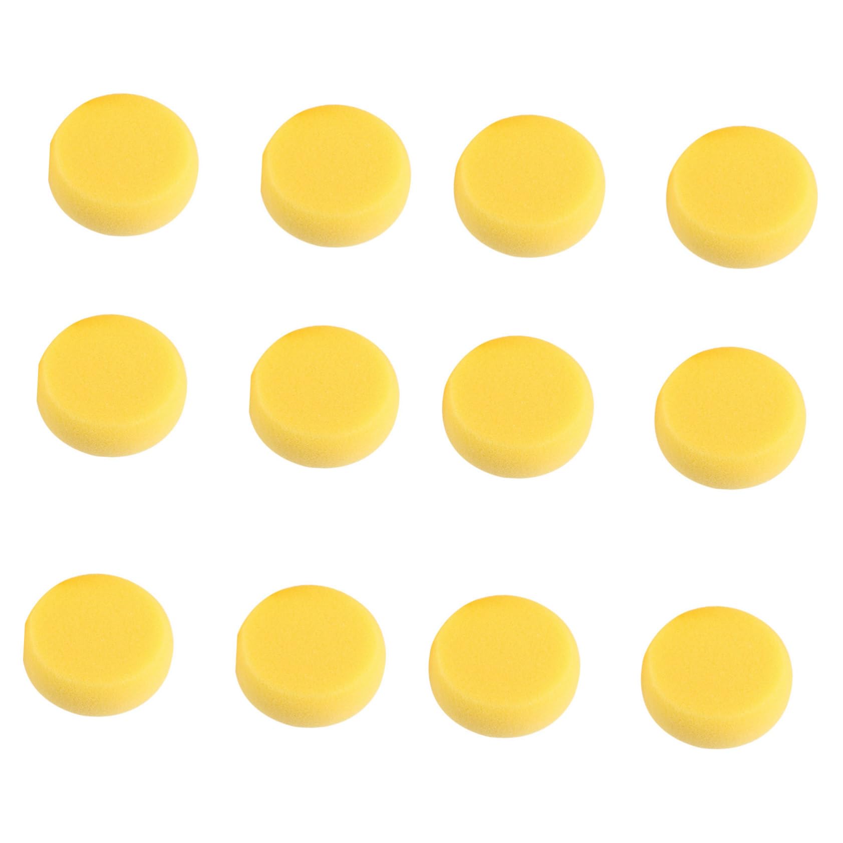 STOBOK 48piezas Esponjas De Pintura Sintéticas Redondas Amarillas para Manualidades y Pack De Absorbentes y Fáciles De Limpiar