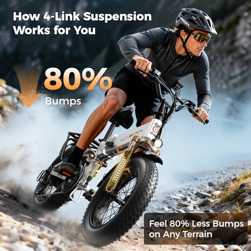 Image of Jasion X Hunter /PRO Electric Bike for Adults,1800W /1400W Peak 20''Fat Tire Foldable Ebike,Folding E Bike Up to 80 /70 Miles Range,720 /624WH Removable Battery,30 MPH E Bike,Certified by UL2849