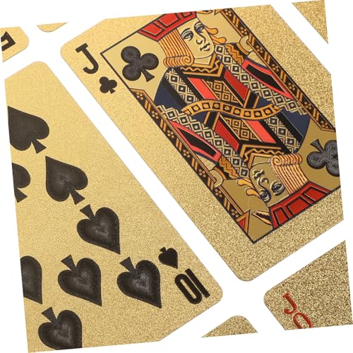 GALPADA Goldfolien Pokerkarten Standard Spielkarten Party Kartenspiel Unterhaltungsspiele für Familie Freunde – Bild 4