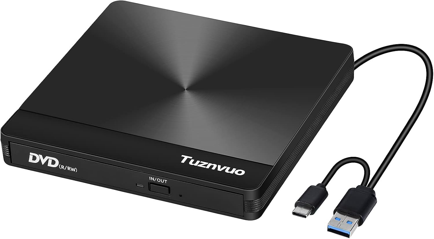 External CD/DVD Drive for Laptop, USB 3.0 & Type-C CD/DVD +/-RW DVD Brenner External DVD Drive mit SD TF Card Reader USB-Stick Port für Laptop Desktop MacBook Mac OS Windows Linux (Black-3)-image-28