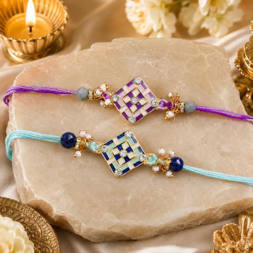 Image of Dreamica Designer Set of 2 Rakhi, 600 ML Best Bro Sipper, Fridge Magnet, Greeting Card and Tilak Set | Best Rakhi Gift for Brother