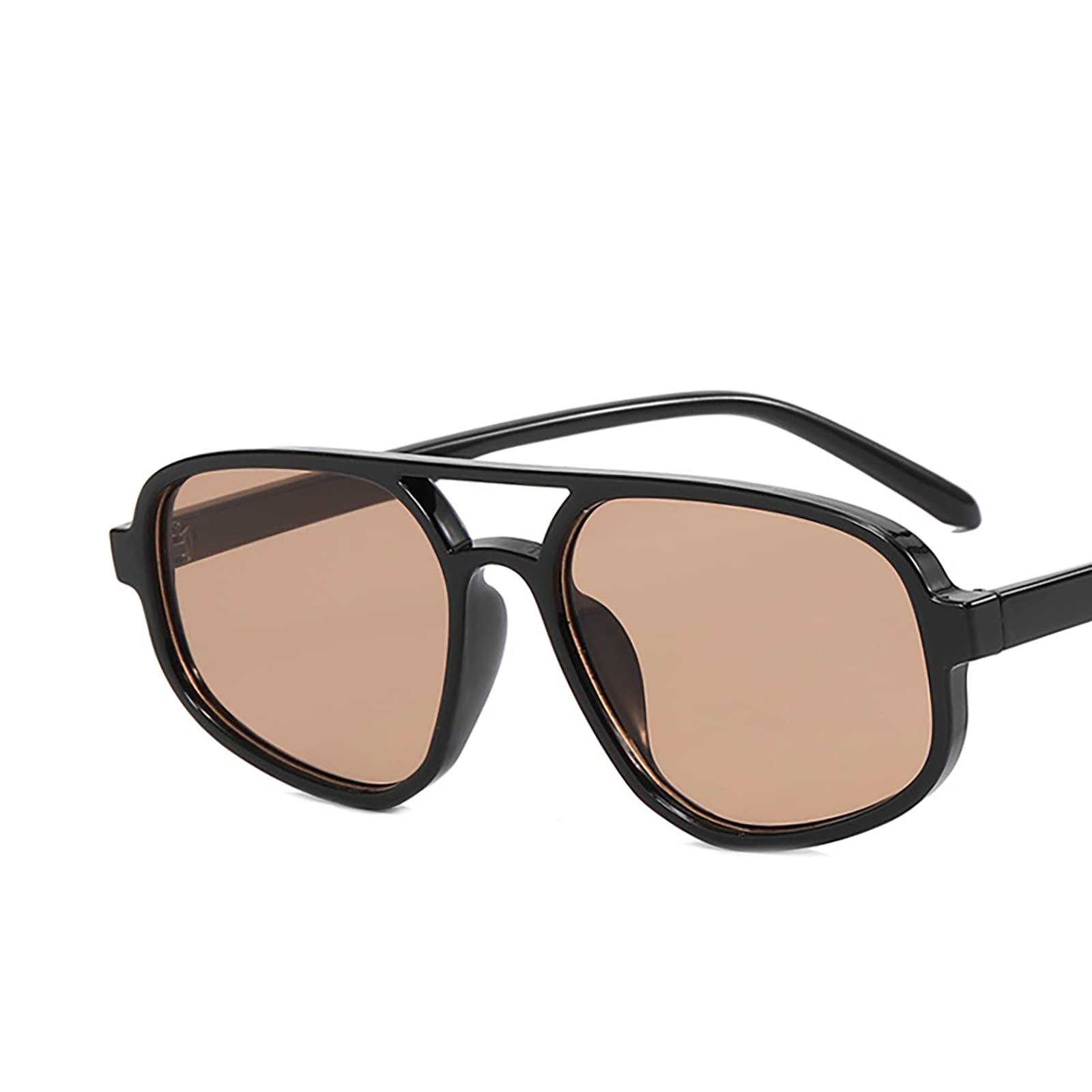 Stina Men's 3 Personality Irregular Sunglasses Trend Double Beam Retro Shade Sunglasses Fashion Simple Decoration Gift