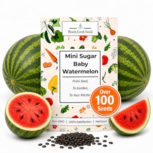 Sugar Baby Watermelon Seeds for Planting 100+ Heirloom Non-GMO Seeds