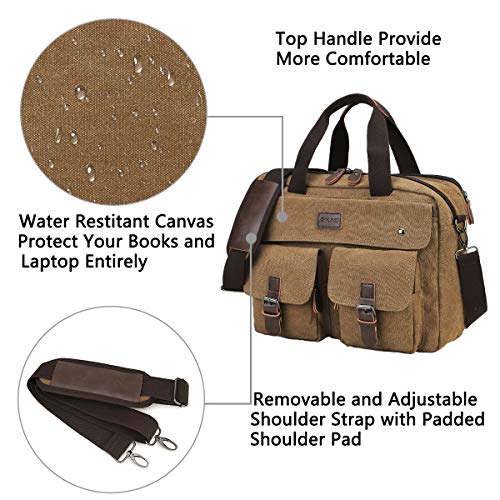 RAVUO Messenger Bag for Men, Water Resistant 15.6 17.3 Inch Laptop Briefcase Bag Casual Mens Satchel for Business3