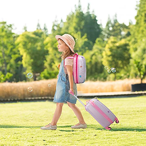 Vlive Kid Luggage W/Wheels For Girls, Toddler Rolling 16In Suitcase W/12In Backpack, Girl Travel Carry-On(Mermaid) #TOP5