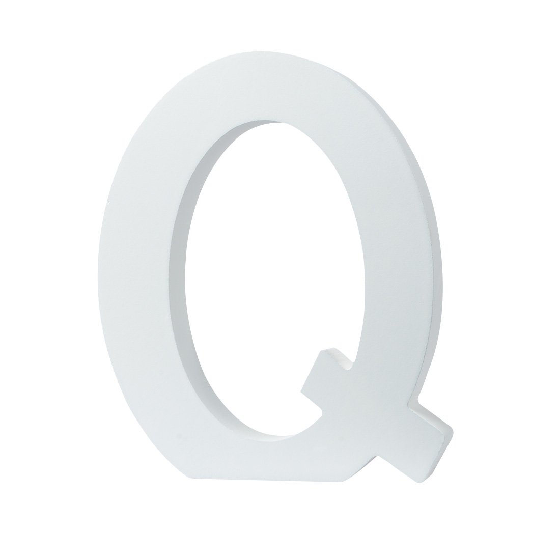 Zebery 5.9"(L) x4.7"(H) x0.8"(W) 15x12x2cm Wall Letters Marquee Alphabet Q Wood Wooden Number DIY Block Words Sign Hanging Decor Letter for Home Bedroom Office Wedding Party White