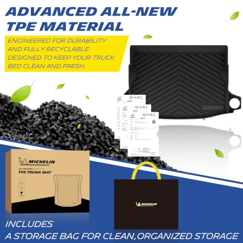 Image of Michelin Vehicle Mats for 2024-2026 Subaru Crosstrek /Subaru Impreza | Not Fit 2026 Crosstrek Hybrid, Custom Fit, Non-Slip, All-Weather TPE Liner, Premier Series Trunk /Backrest, 3 Piece